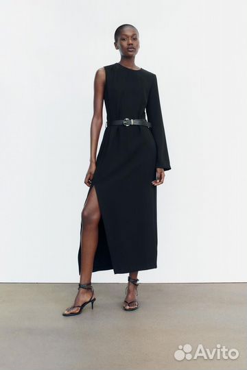 Платье Zara черное асимметричное