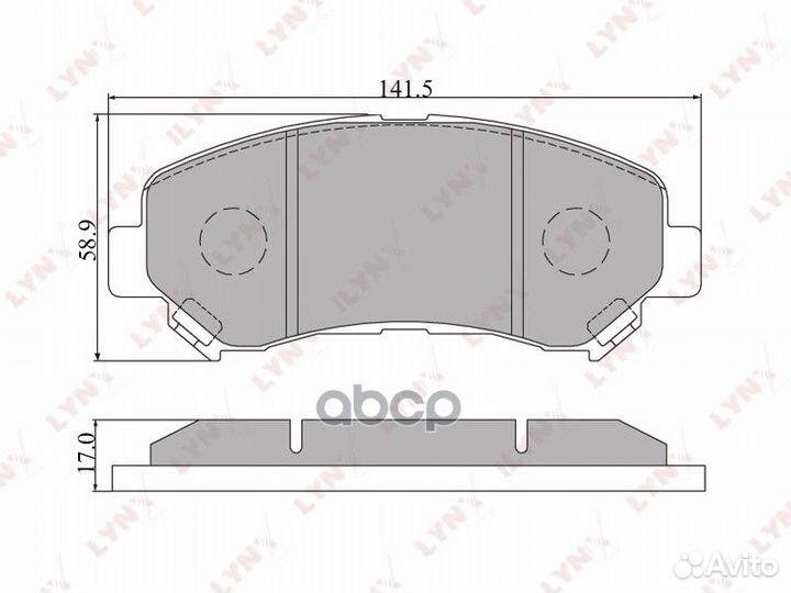 Колодки торм. диск. перед. BD-5711 lynxauto