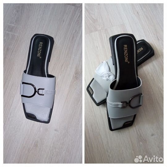 Сабо женские кожаные