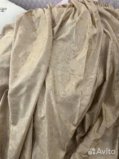 Шторы портьерные бежевые 2,55 высота