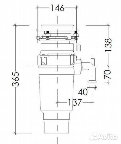 Измельчитель пищевых отходов F-52 Premium Compact