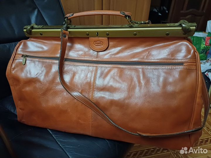 Саквояж Tonelli Uomo коричневый кожаный