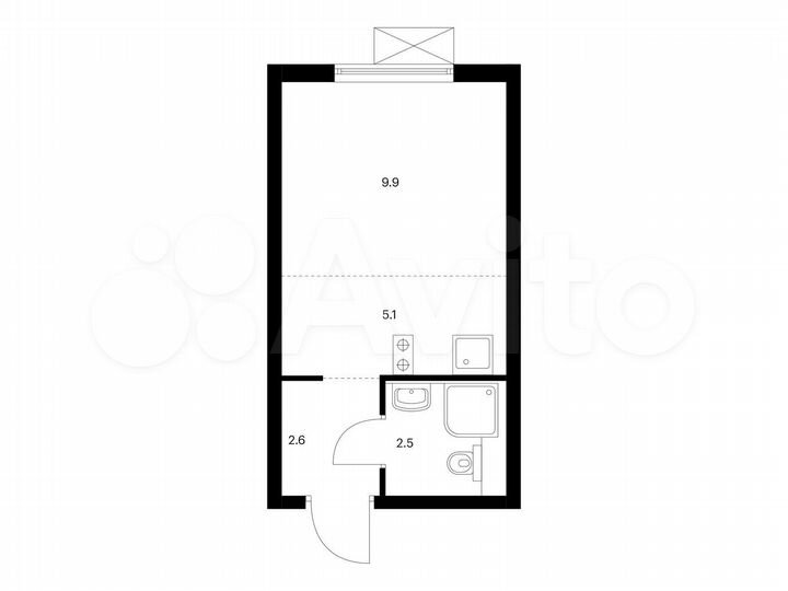 Квартира-студия, 20,1 м², 9/17 эт.