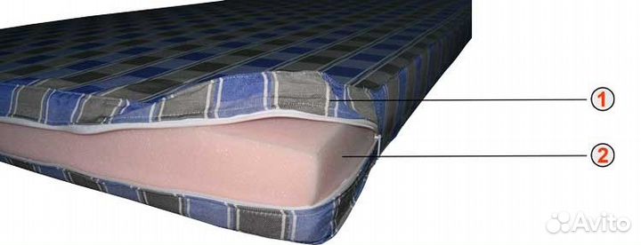 Матрац пенополиуретановый 120х200х10, новый в уп