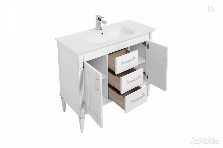 Тумба под раковину для ванной 105 (3 ящика, 2 двер