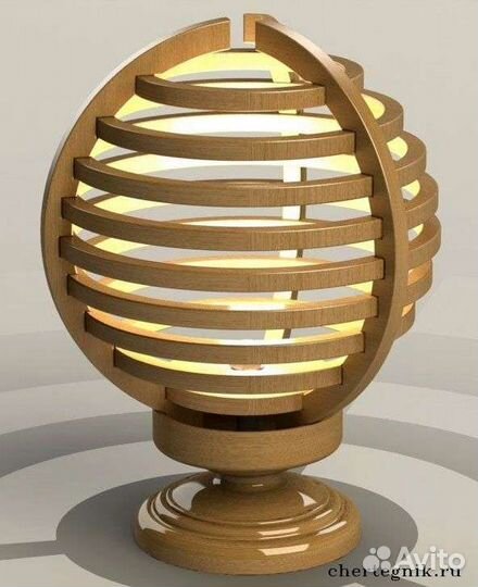 Светильник из дерева