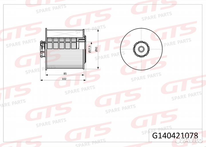 Картридж топливного фильтра renault 50 21 188 003