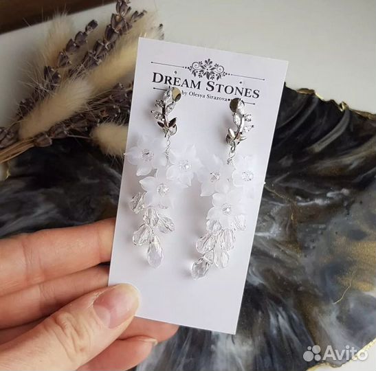 Свадебный набор, украшения ручной работы