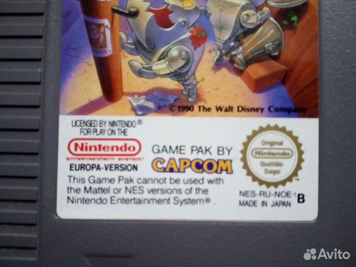 Nintendo 1990 год дискета Чип и Деил