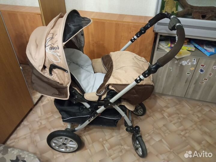 Коляска Capella S-803 Сибирь бежевый/коричневый