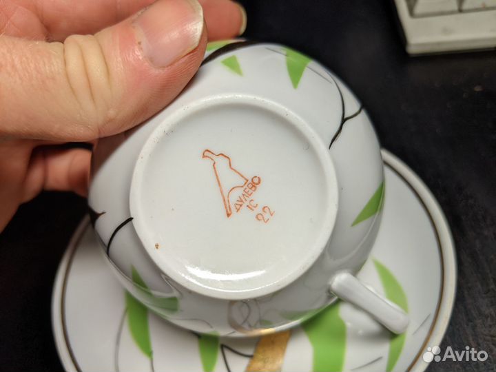 Чайные пары СССР, фарфор. Дулёво, верблики