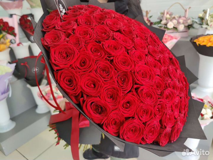 Розы Липецк букет Халиф 101