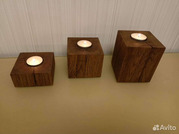 Подсвечники массив дуба