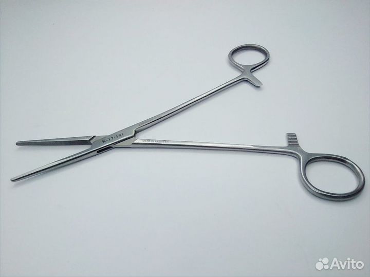 Зажим к/о зубчатый прямой № 2, 200 мм Код К-17-191