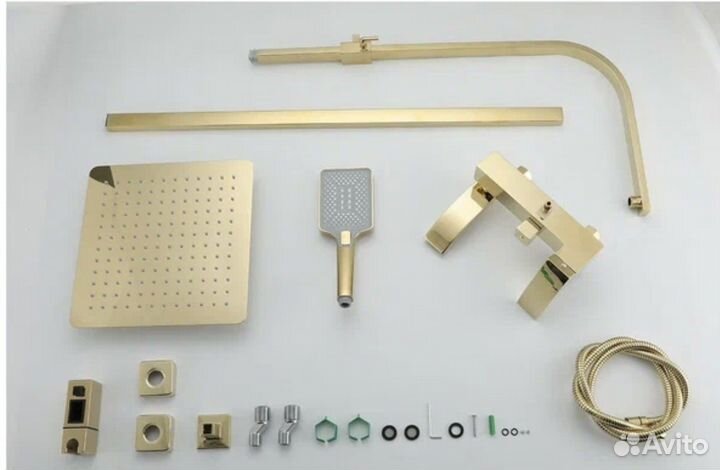 Душевая система Тропик золото матовое и бронза