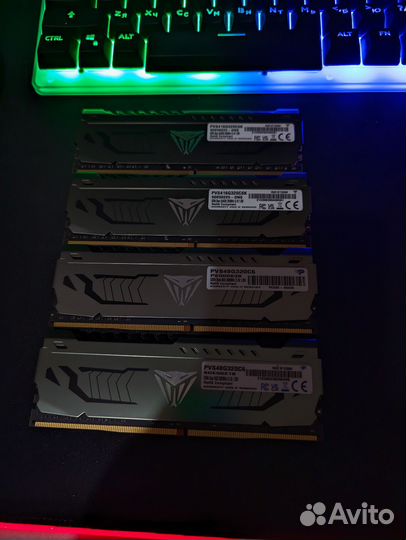 Оперативная память ddr4 16gb patriot viper 3200