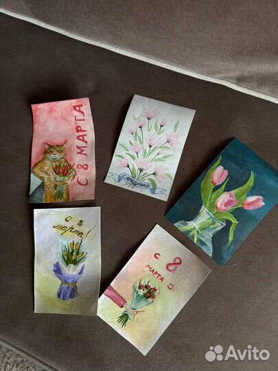 Открытки ручной работы 8 марта