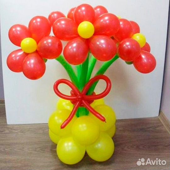 Цветы из воздушных шаров