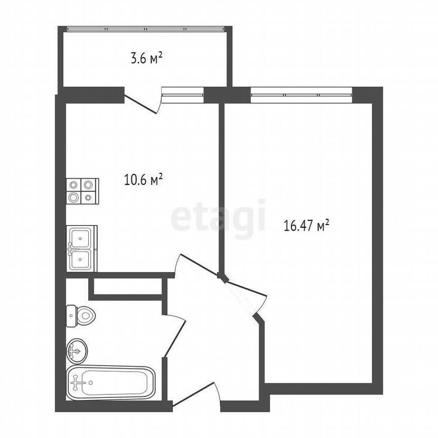 1-к. квартира, 35,9 м², 5/8 эт.