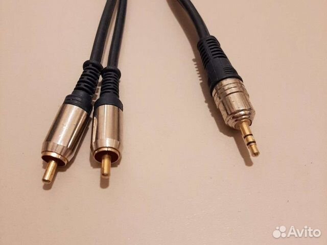 Кабель аудио Metal Gold 2.5 stereo Jack - 2xRCA