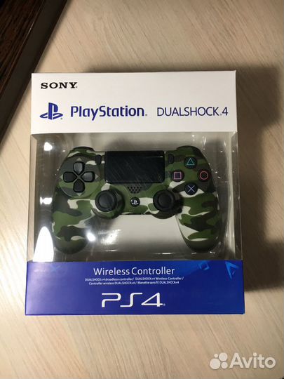 Новый геймпад Dualshock 4 V2 зелёный камуфляж