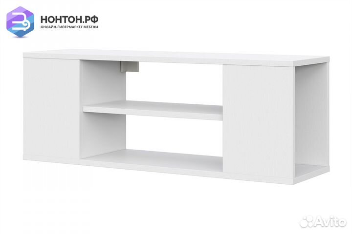 Тумба тв Грейс белая текстурная