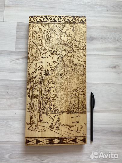 Картина деревянная выжигание