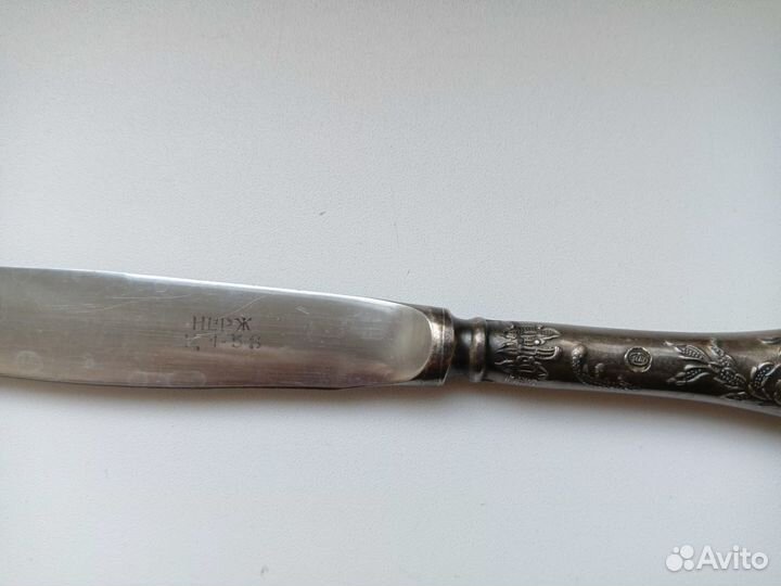 Ножи столовые из мельхиора, Украина, СССР (набор)