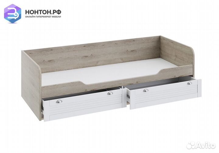 Кровать Ривьера с 2 ящиками дуб бонифацио / белый