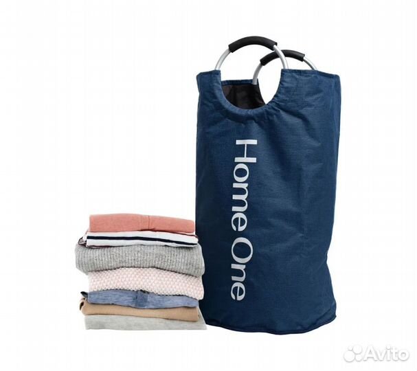 Корзина для белья Home One, 72х35, полиэстер, темн