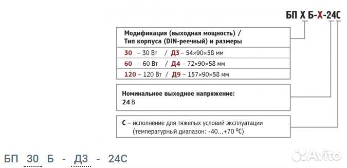 Блок питания овен бп30Б-Д3-24С