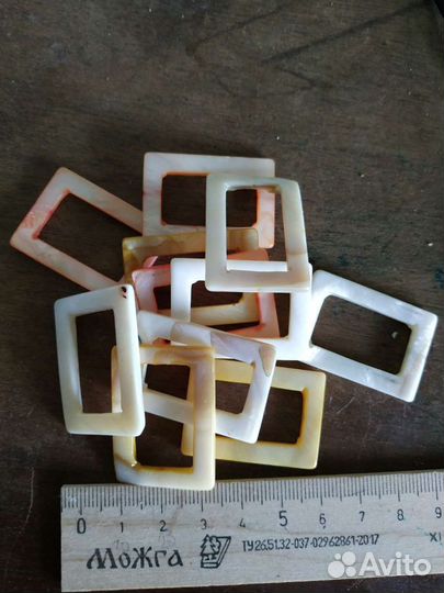 Набор бусин для рукоделия (натуральный перламутр)