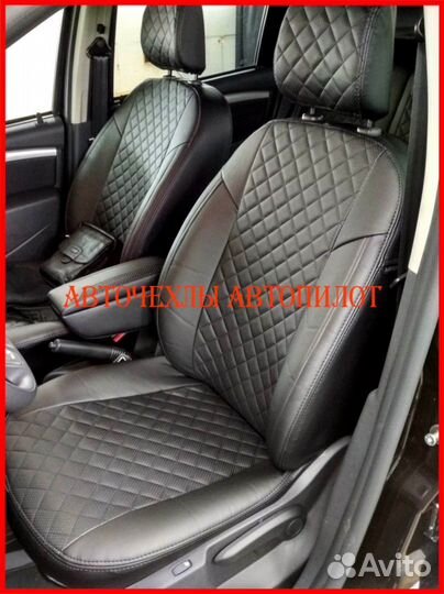 Чехлы Автопилот Renault Logan 1 из экокожи чёрные