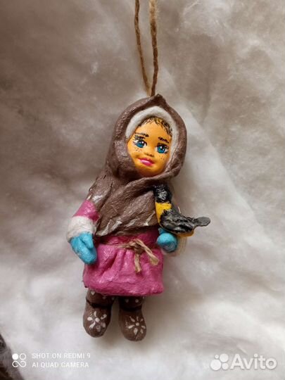 Ватные елочные игрушки