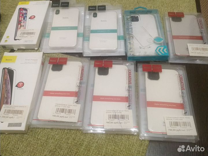 Защитные стекла и силиконовые чехлы на телефоны