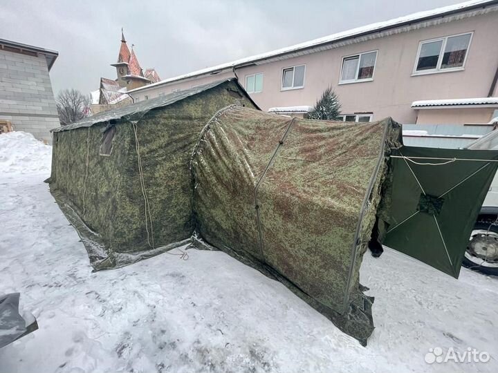 Палатка 15М2 двухслойная б/у с тамбуром