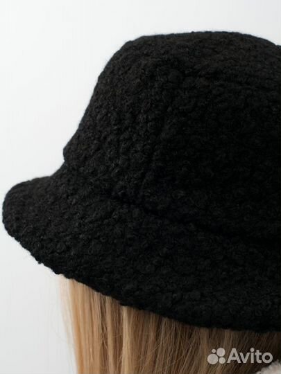 Панама черная на флисе + шарф