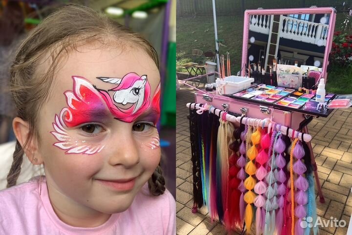 Аквагрим / Грим, Блеск-тату, Бьюти-Бар