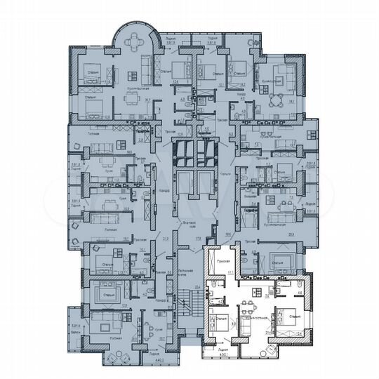 3-к. квартира, 72,6 м², 8/17 эт.