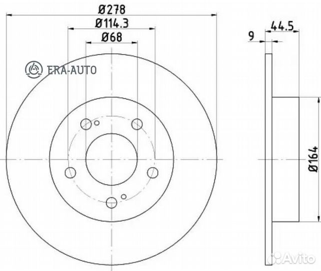 Nisshinbo ND2027K Диск тормозной зад