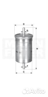 Фильтр топливный audi a3 00- / skoda octavia 96