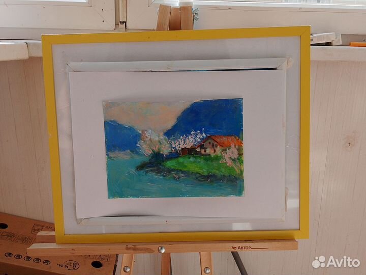 Картина маслом горный пейзаж