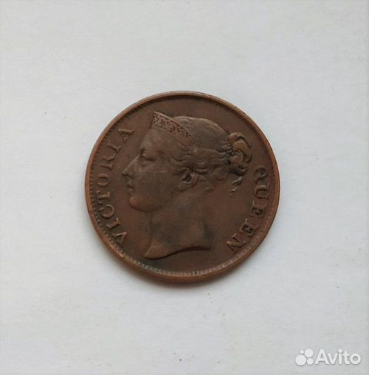 1/2 Цента Доллара проливов 1845 Королева Виктория