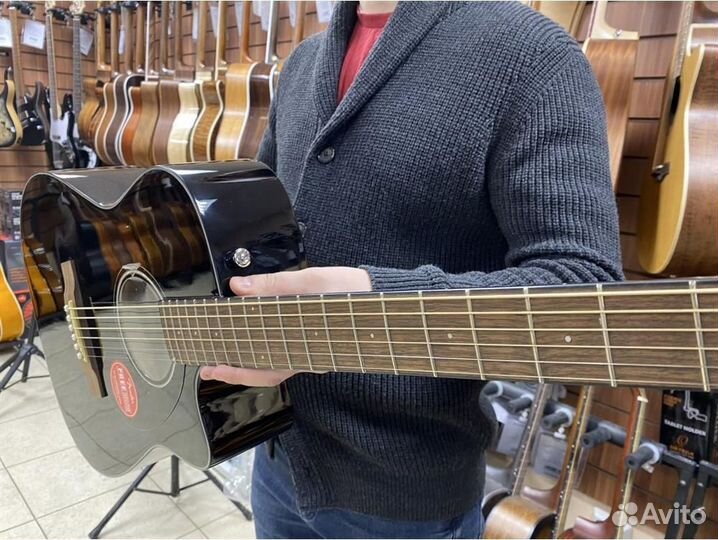 Fender CC-60SCE BLK WN электроакустическая гитара