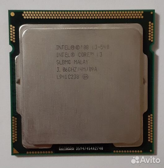 I3-540 3.06 GHz сокет 1156
