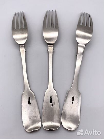 3 вилки столовых серебро 84 проба (можно по 1 шт)