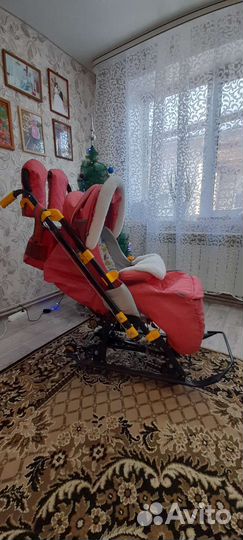 Детские санки коляска