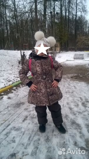 Леопардовый зимний комплект 