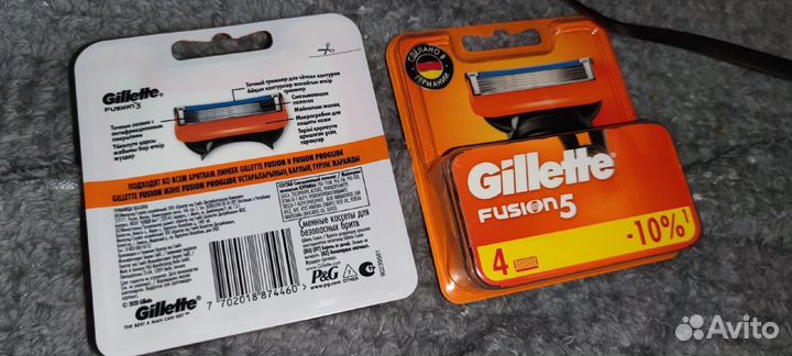 Сменные кассеты Gillette fusion5 4 шт новые