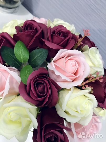 Букет из мыльных роз 21 шт